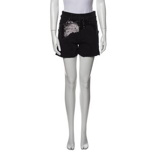 NWT High Waist Sequin Embellished Denim Shorts size 2